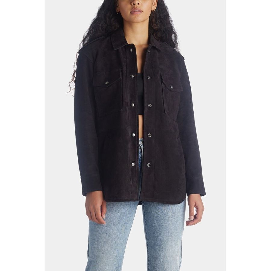 Lita By Ciara/Revolve Nwt Suede Lover Shirt Jacket In Black Size S Msrp $498